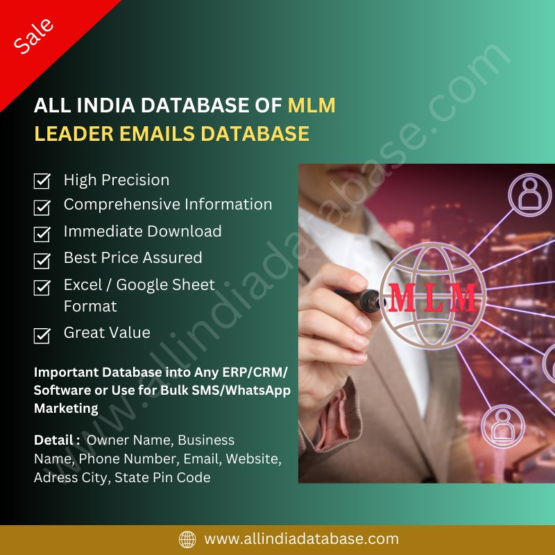 ALL INDIA MLM DATABASE EVERY STATE AND CITY AVAILABLE 2026 LEADERS,INVESTORS, NETWORKERS !!! ALL INDIA MLM DATABASE EVERY STATE AND CITY AVAILABLE 2026 LEADERS,INVESTORS, NETWORKERS !!!