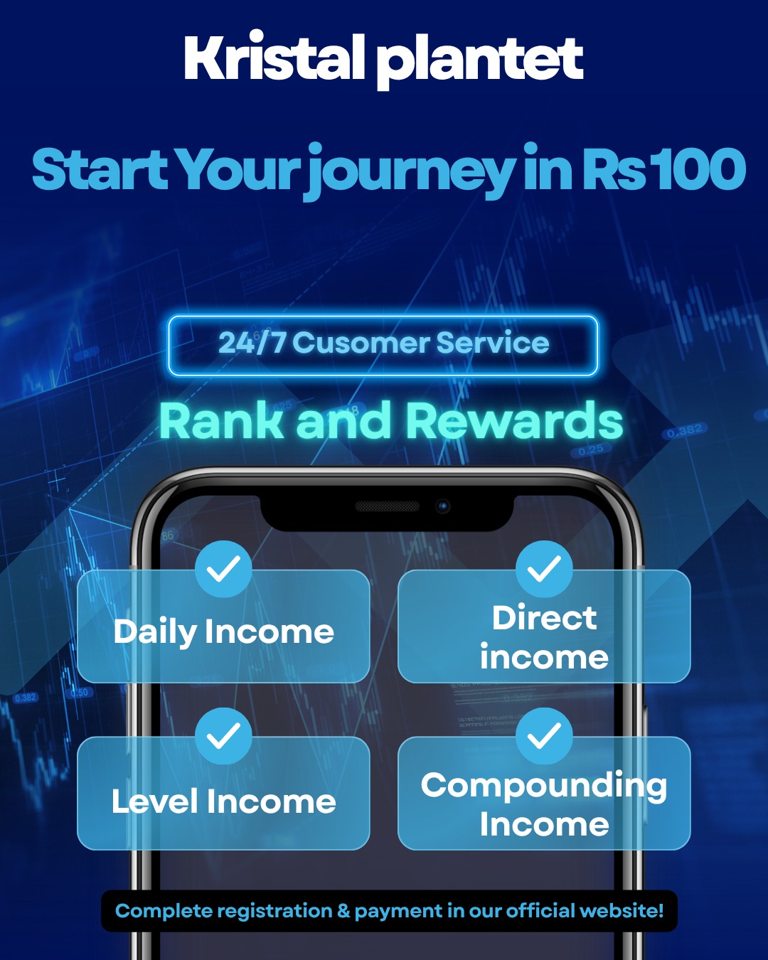 Daily ROI 1% Monday To Friday Direct Income-8% Level Income- Upto 20 Levels SPONSER ID- KP21596777 Daily ROI 1% Monday To Friday Direct Income-8% Level Income- Upto 20 Levels SPONSER ID- KP21596777