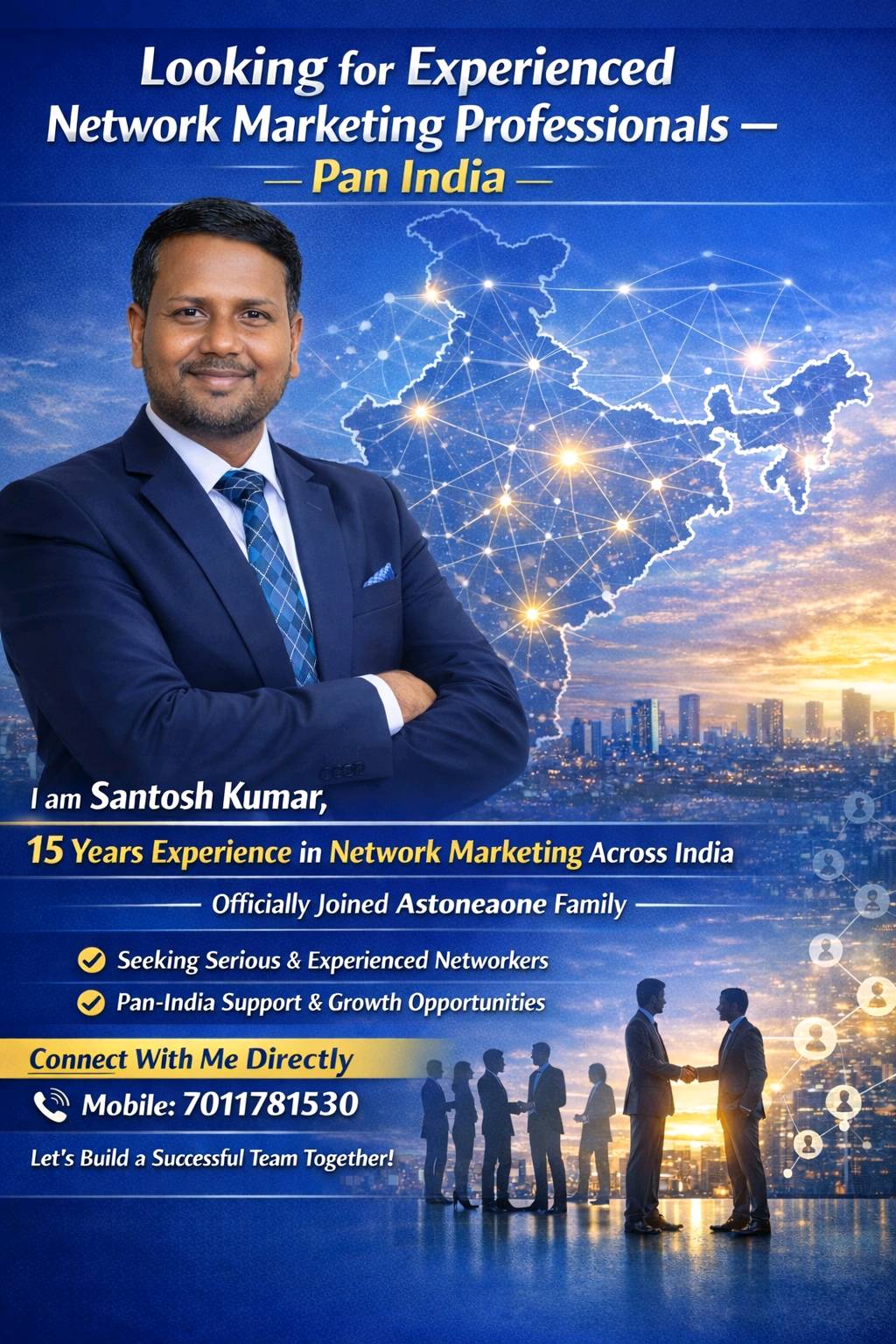 Looking For Experienced Network Marketing Professionals – Pan India Looking For Experienced Network Marketing Professionals – Pan India