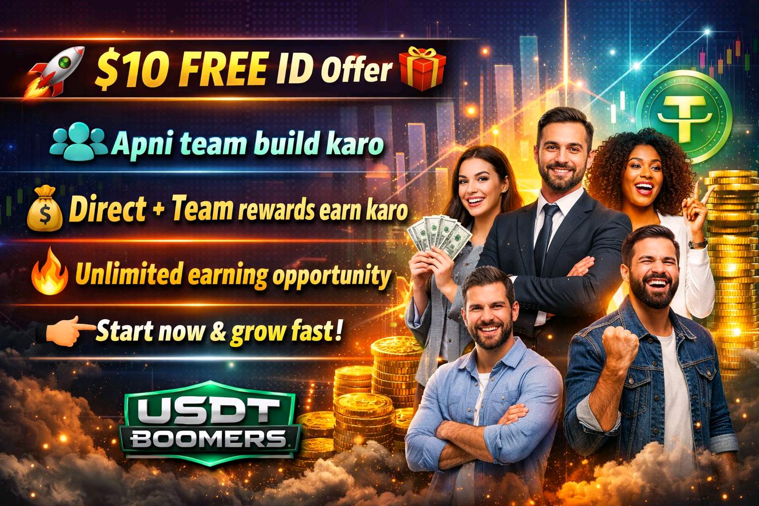 Usdt Boomers 10$ Id Free Join Now Usdt Boomers 10$ Id Free Join Now